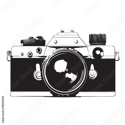 retro camera vector