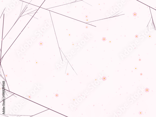 Cherry Blossom Sakura Pink Flower Pattern Design Backdrop