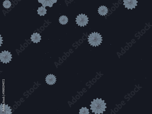 Industrial Steampunk Gears Clockwork Pattern Design