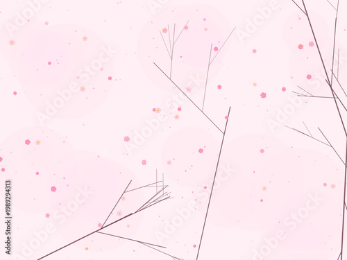 Sakura Cherry Flower Petal Pattern Background