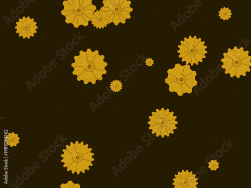 Victorian Steampunk Cog Gear Pattern Design