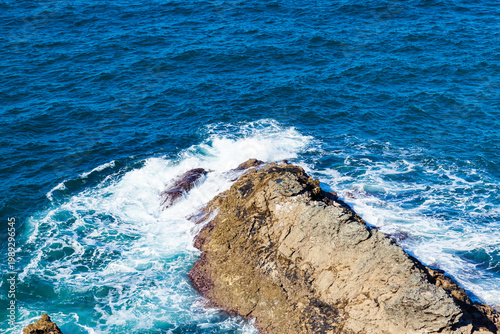 Quadro su tela The rocks and cliffs in the ocean of the famous island Belle Ile en Mer in Franc