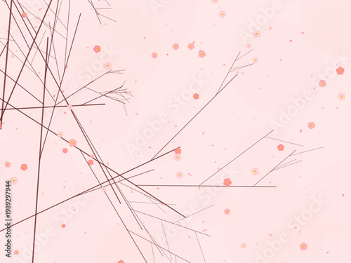Sakura Cherry Flower Petal Pattern Background
