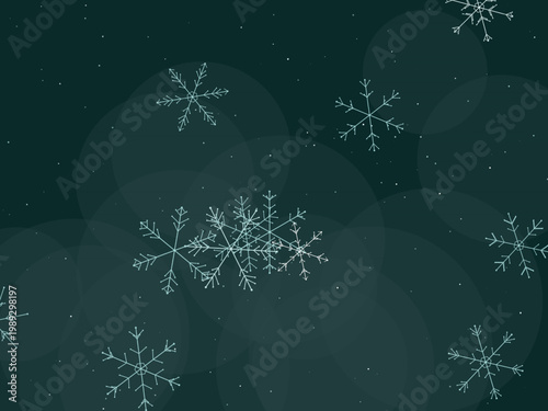 Snowflake Winter Crystal Pattern Holiday Background