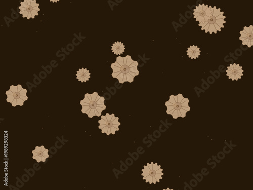 Vintage Industrial Steampunk Gear Pattern Design Backdrop
