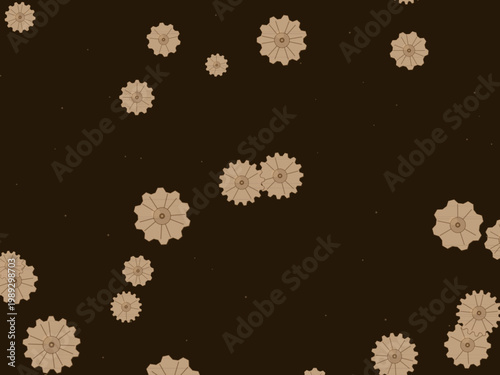 Victorian Steampunk Cog Gear Pattern Design