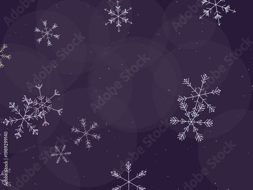 Christmas Snow Snowflake Crystal Pattern Background