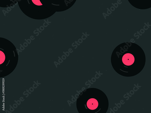 Vinyl LP Record Groove Pattern Music Background