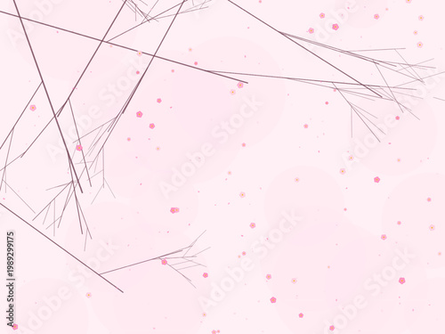 Sakura Cherry Flower Petal Pattern Background