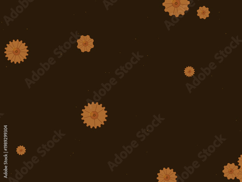 Mechanical Gear Steampunk Pattern Vintage Background