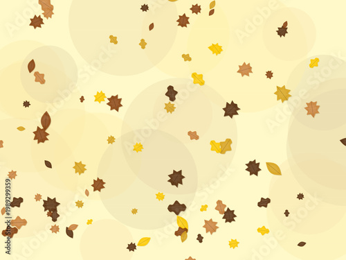 Maple Oak Autumn Leaves Pattern Fall Background