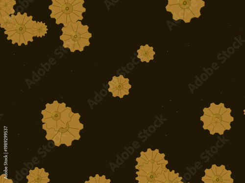 Brass Gear Cog Steampunk Pattern Background