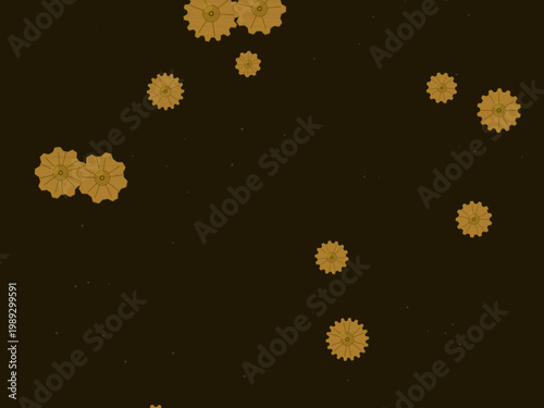 Industrial Steampunk Gears Clockwork Pattern Design