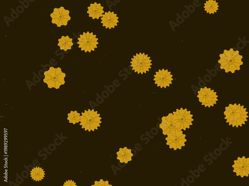 Vintage Industrial Steampunk Gear Pattern Design Backdrop
