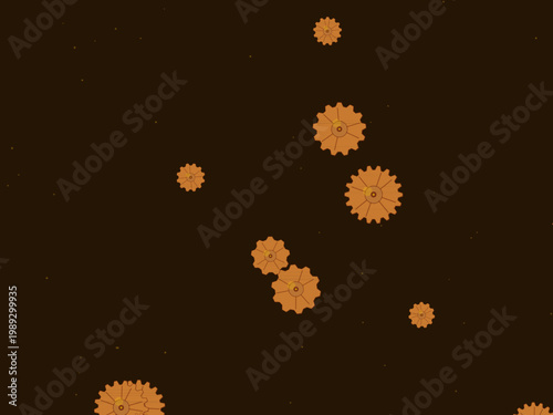 Victorian Steampunk Cog Gear Pattern Design