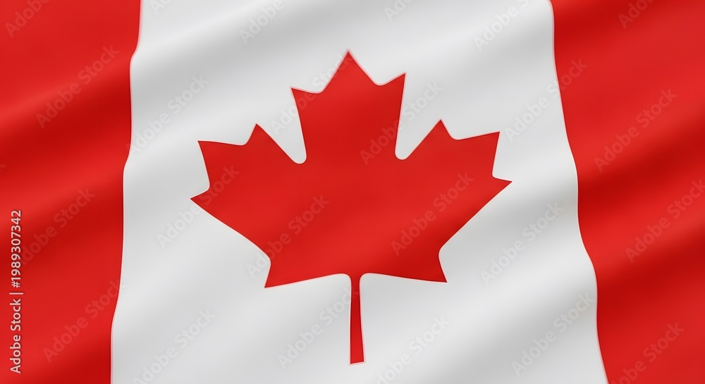 Obraz premium Waving canadian flag a symbol of national pride and identity