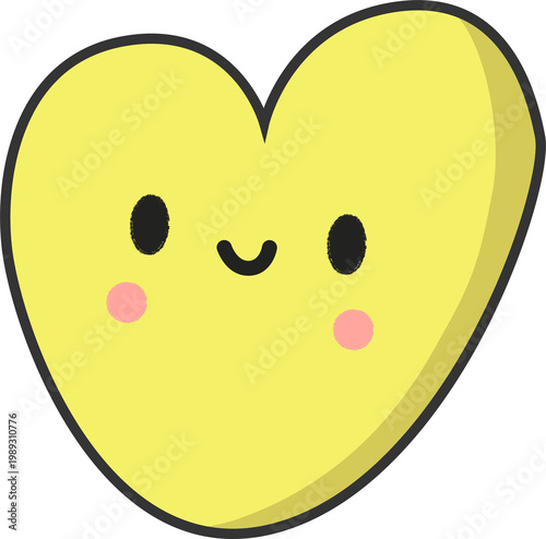Colorful Smiling Heart Character
