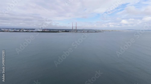 Poolbeg power station in Dublin Ireland