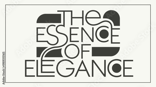 Abstract letter art graphic showcasing sophisticated and timeless elegance in a contemporary minimalist style