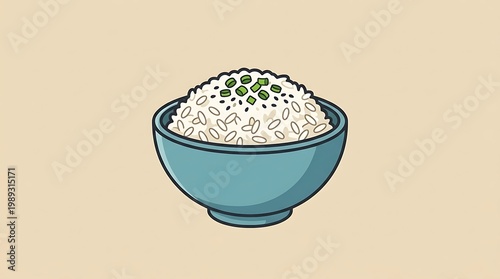 Delicious bowl of white rice.