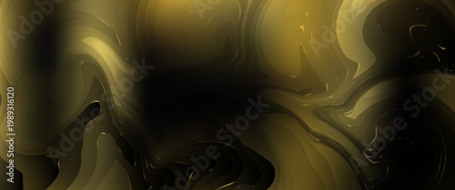 Glassy yellow gradient on a dark background with a luminous abstract design