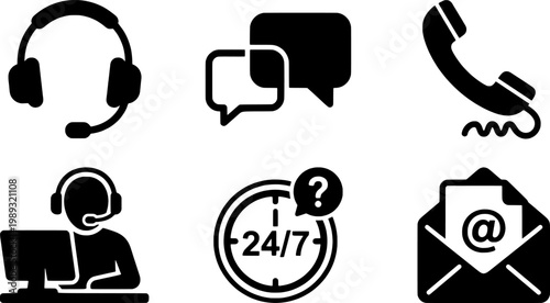 Customer support icons