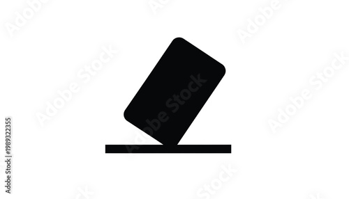 Mail service icon with black mailbox shape on a white background for delivery and communication apps