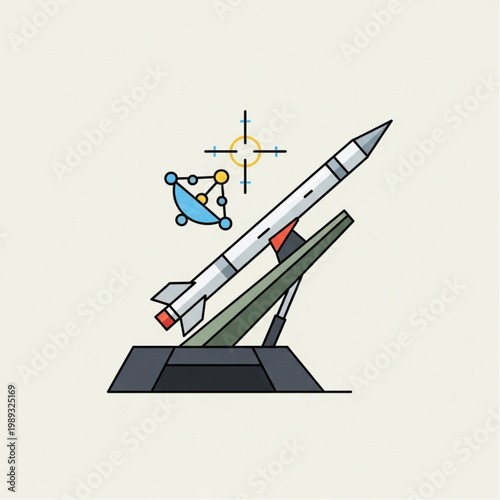 Rocket Launching from Launchpad with Astronaut.