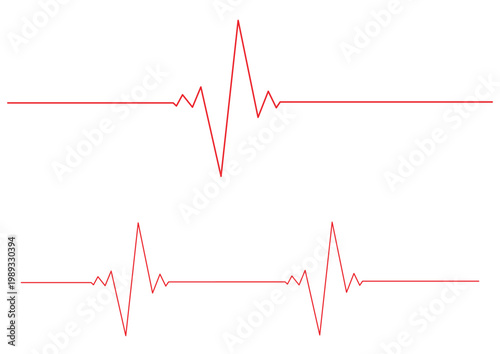 Electro Cardiogram analysis graph designe vector