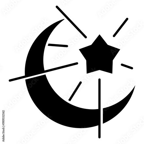 Moon and starlight icon