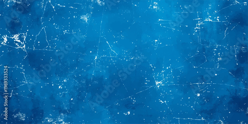 Abstract blue grunge winter background with icy water texture and soft light pattern