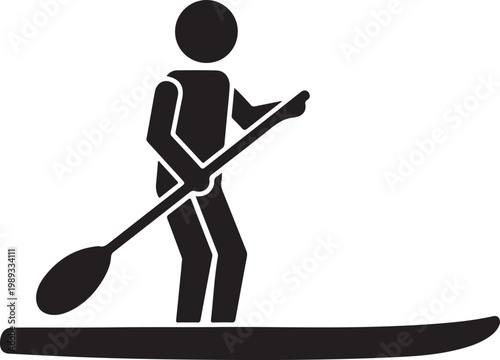 Stand up paddle pictogram