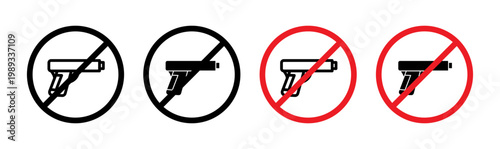 No gun icons collection