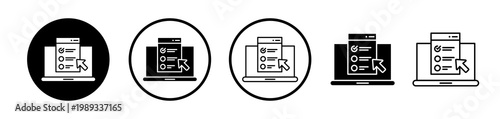 Online test icons collection