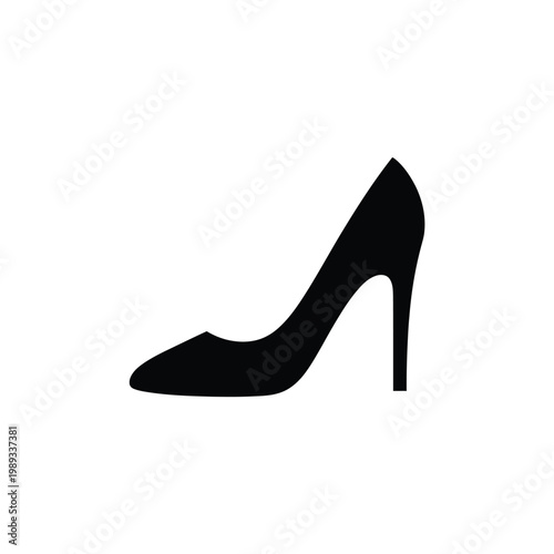 High heel shoe vector icon isolated elegant fashion footwear