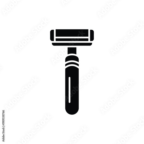 Black disposable razor vector illustration on white background