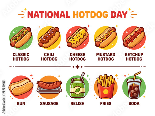 Celebrate National Hotdog Day with a Delicious Assortment of Hotdog Variations and Sides