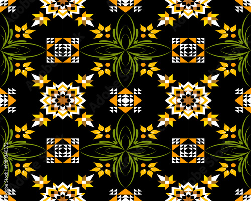 Abstract geometric ethnic pattern design. Aztec fabric carpet mandala ornament ethnic chevron textile decoration wallpaper.