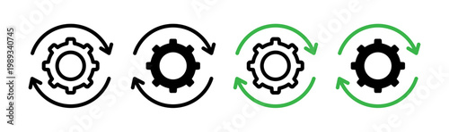 Workflow process icons collection