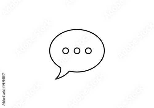 Chat and communication symbol for messaging apps and website ui, minimalist vector icon