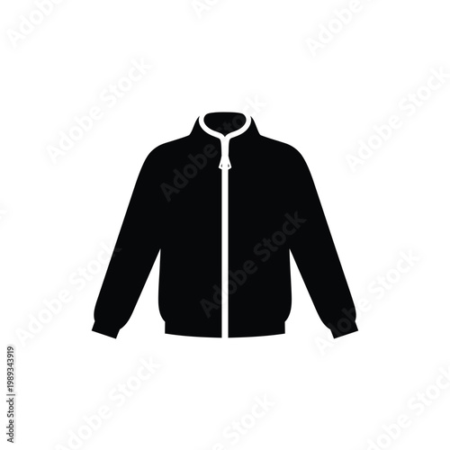 Black jacket vector illustration isolated clothing apparel