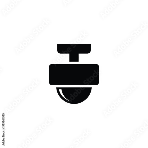 Police badge vector silhouette isolated on white background