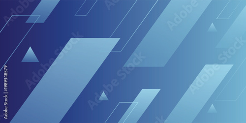 Latar belakang biru gradien abstrak dengan desain konsep elemen pola bentuk panah. Gaya spanduk yang keren dan futuristik. Vektor Eps10