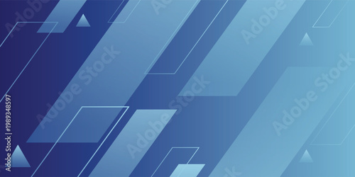 Latar belakang biru gradien abstrak dengan desain konsep elemen pola bentuk panah. Gaya spanduk yang keren dan futuristik. Vektor Eps10