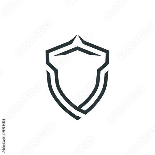 Simple Shield Logo Design Element.