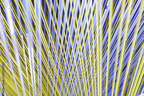 an abstract geometric pattern or digital artwork featuring a symmetrical, crisscrossing grid of lines