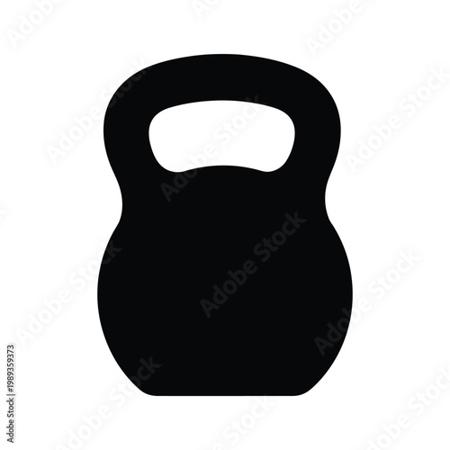 Bild auf Leinwand Kettlebell Weight Training Silhouette Commercial Use