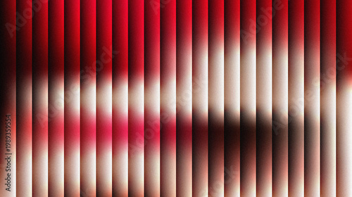 red and white vertical blinds with gradient light effect