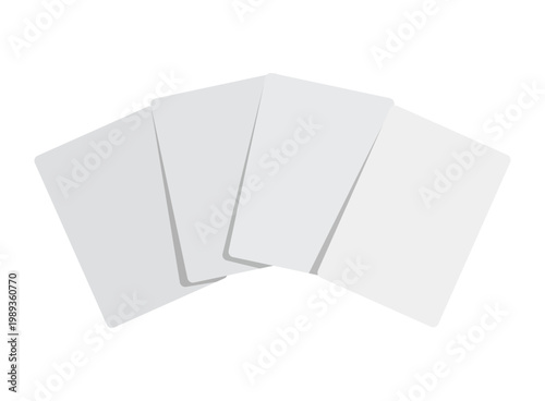 Playing card mockup icon in flat style. Empty poker game template vector illustration on isolated background. Gambling casino sign business concept.