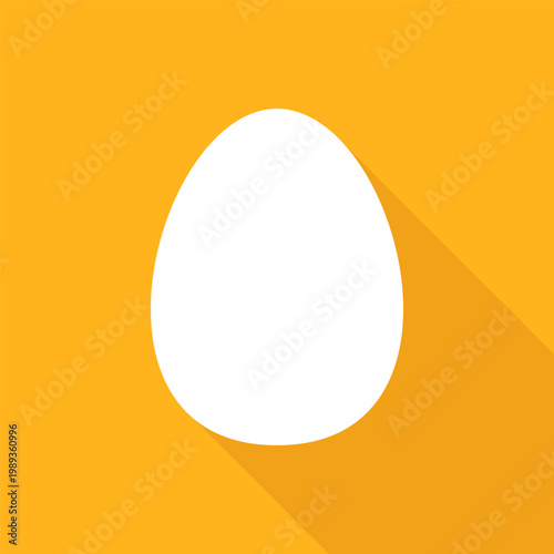 Egg icon in flat style. Protein breakfast vector illustration on isolated background. Chicken eggs sign business concept.